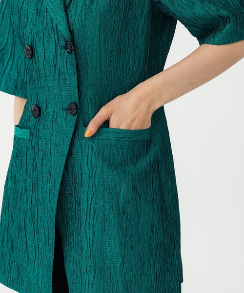 UNITED TOKYO（ユナイテッドトウキョウ）の「ファジージャガードハーフジャケット（セットアップ・レディース・ブラック/グリーン/その他2・FREE）」の15枚目の写真