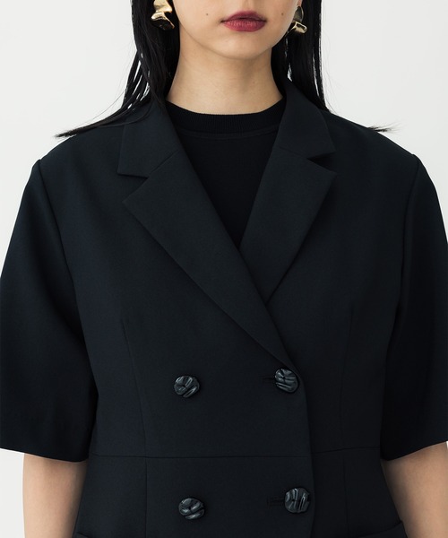 UNITED TOKYO（ユナイテッドトウキョウ）の「ファジージャガードハーフジャケット（セットアップ・レディース・ブラック/グリーン/その他2・FREE）」の14枚目の写真