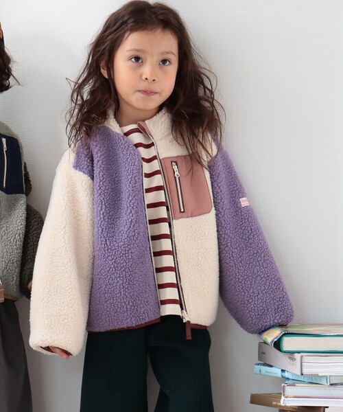 B:MING by BEAMS（ビーミングバイビームス）の「B:MING by BEAMS / リバーシブル ボア ジャケット（90~150cm）（ブルゾン・キッズ・ラベンダー/グリーン系その他/グリーン系その他2・100/110/120/130/150/140/90）」の14枚目の写真