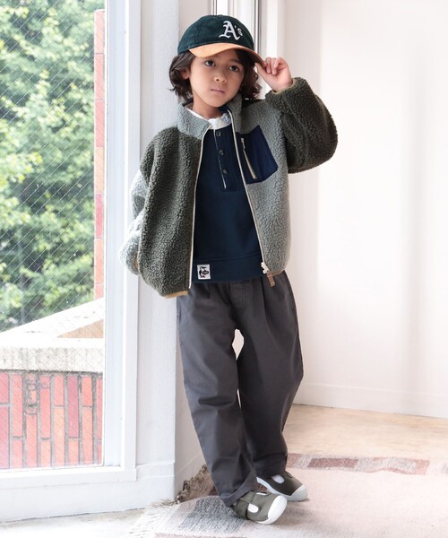 B:MING by BEAMS（ビーミングバイビームス）の「B:MING by BEAMS / リバーシブル ボア ジャケット（90~150cm）（ブルゾン・キッズ・ラベンダー/グリーン系その他/グリーン系その他2・100/110/120/130/150/140/90）」の5枚目の写真