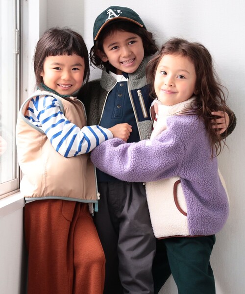 B:MING by BEAMS（ビーミングバイビームス）の「B:MING by BEAMS / リバーシブル ボア ジャケット（90~150cm）（ブルゾン・キッズ・ラベンダー/グリーン系その他/グリーン系その他2・100/110/120/130/150/140/90）」の21枚目の写真