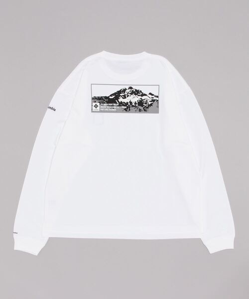 Columbia(コロンビア)の「columbia/コロンビア ロマビスタロングスリーブグラフィックTee/UVカット 吸水速乾/バックプリントロンT スクエアロゴ PM0259(Tシャツ/カットソー・メンズ・ブラック/ホワイト/ベージュ/ネイビー・M/L/XL)」の6枚目の写真