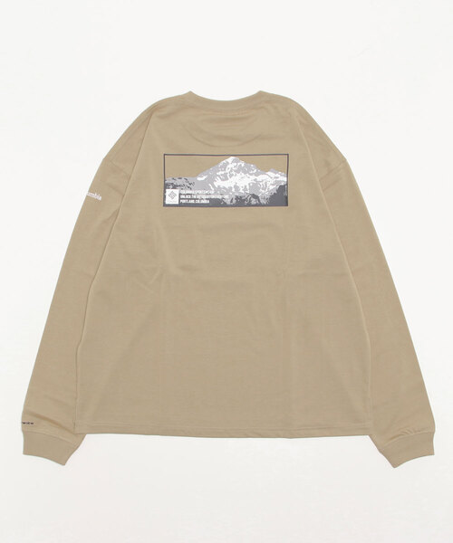 Columbia(コロンビア)の「columbia/コロンビア ロマビスタロングスリーブグラフィックTee/UVカット 吸水速乾/バックプリントロンT スクエアロゴ PM0259(Tシャツ/カットソー・メンズ・ブラック/ホワイト/ベージュ/ネイビー・M/L/XL)」の7枚目の写真