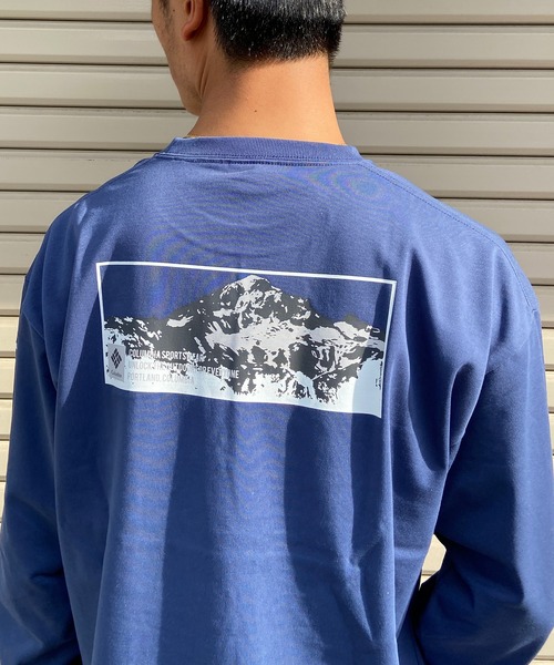 Columbia(コロンビア)の「columbia/コロンビア ロマビスタロングスリーブグラフィックTee/UVカット 吸水速乾/バックプリントロンT スクエアロゴ PM0259(Tシャツ/カットソー・メンズ・ブラック/ホワイト/ベージュ/ネイビー・M/L/XL)」の12枚目の写真