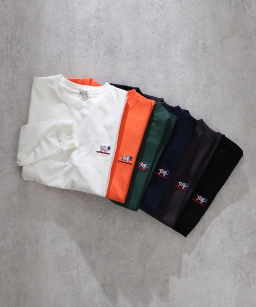 The Endless Summer(エンドレスサマー)の「TES ORGANIC COTTON HUNTINGTON BIG LONG SLEEVE T-SHIRT / オーガニックコットンビッグロンT(Tシャツ/カットソー・メンズ・チャコール/ネイビー/ブラック/ダークグリーン/オレンジ/ホワイト・MEDIUM/X-LARGE/LARGE/SMALL)」の19枚目の写真
