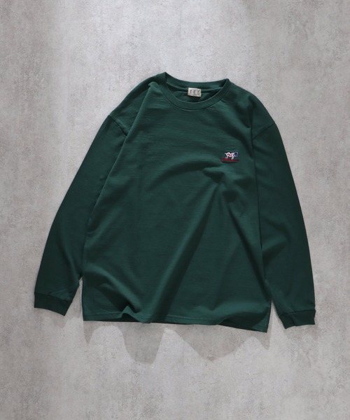 The Endless Summer(エンドレスサマー)の「TES ORGANIC COTTON HUNTINGTON BIG LONG SLEEVE T-SHIRT / オーガニックコットンビッグロンT(Tシャツ/カットソー・メンズ・チャコール/ネイビー/ブラック/ダークグリーン/オレンジ/ホワイト・MEDIUM/X-LARGE/LARGE/SMALL)」の10枚目の写真