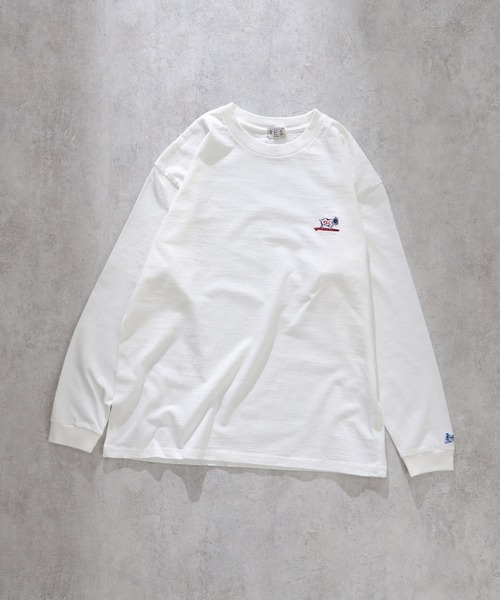 The Endless Summer(エンドレスサマー)の「TES ORGANIC COTTON HUNTINGTON BIG LONG SLEEVE T-SHIRT / オーガニックコットンビッグロンT(Tシャツ/カットソー・メンズ・チャコール/ネイビー/ブラック/ダークグリーン/オレンジ/ホワイト・MEDIUM/X-LARGE/LARGE/SMALL)」の7枚目の写真