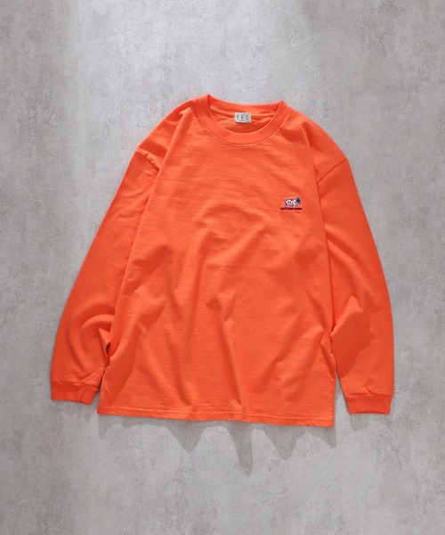 The Endless Summer(エンドレスサマー)の「TES ORGANIC COTTON HUNTINGTON BIG LONG SLEEVE T-SHIRT / オーガニックコットンビッグロンT(Tシャツ/カットソー・メンズ・チャコール/ネイビー/ブラック/ダークグリーン/オレンジ/ホワイト・MEDIUM/X-LARGE/LARGE/SMALL)」の12枚目の写真