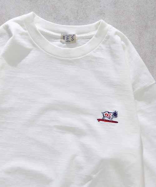 The Endless Summer(エンドレスサマー)の「TES ORGANIC COTTON HUNTINGTON BIG LONG SLEEVE T-SHIRT / オーガニックコットンビッグロンT(Tシャツ/カットソー・メンズ・チャコール/ネイビー/ブラック/ダークグリーン/オレンジ/ホワイト・MEDIUM/X-LARGE/LARGE/SMALL)」の13枚目の写真
