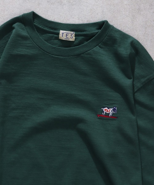 The Endless Summer(エンドレスサマー)の「TES ORGANIC COTTON HUNTINGTON BIG LONG SLEEVE T-SHIRT / オーガニックコットンビッグロンT(Tシャツ/カットソー・メンズ・チャコール/ネイビー/ブラック/ダークグリーン/オレンジ/ホワイト・MEDIUM/X-LARGE/LARGE/SMALL)」の16枚目の写真