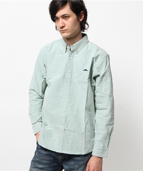 OUTLET(アウトレット)の「【WHO'S WHO gallery】BY起毛オックス2(シャツ/ブラウス・メンズ・ホワイト/ネイビー/ブルー/グリーン・LARGE/SMALL/MEDIUM)」の3枚目の写真