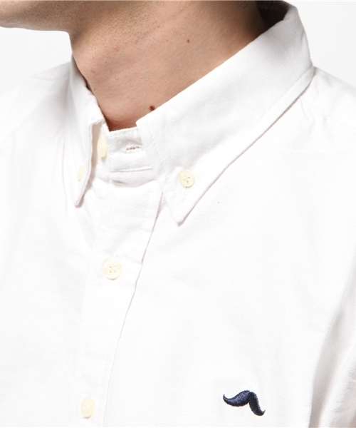 OUTLET(アウトレット)の「【WHO'S WHO gallery】BY起毛オックス2(シャツ/ブラウス・メンズ・ホワイト/ネイビー/ブルー/グリーン・LARGE/SMALL/MEDIUM)」の8枚目の写真