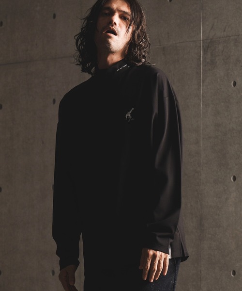 GLIMCLAP(グリムクラップ)の「mlt3945-Collar printed design mock-neck pullover モックネックカットソー(Tシャツ/カットソー・メンズ・ホワイト/ブラック・M/S/L)」の21枚目の写真