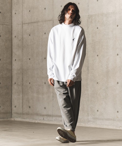 GLIMCLAP(グリムクラップ)の「mlt3945-Collar printed design mock-neck pullover モックネックカットソー(Tシャツ/カットソー・メンズ・ホワイト/ブラック・M/S/L)」の16枚目の写真