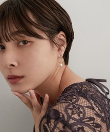 アレルギー対応 リングパールセラミックピアス
