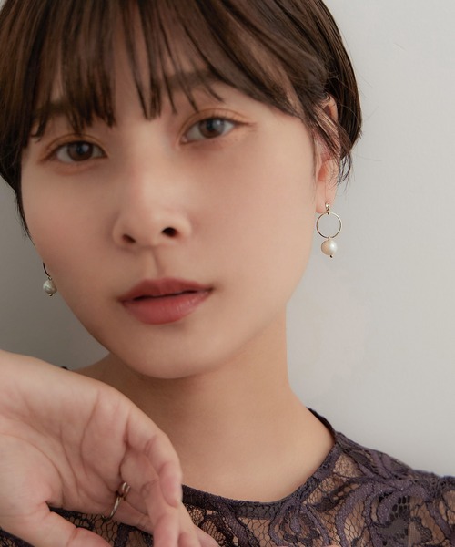 niana（ニアナ）の「アレルギー対応 リングパールセラミックピアス（ピアス（両耳用）・レディース・ゴールド・FREE）」の9枚目の写真