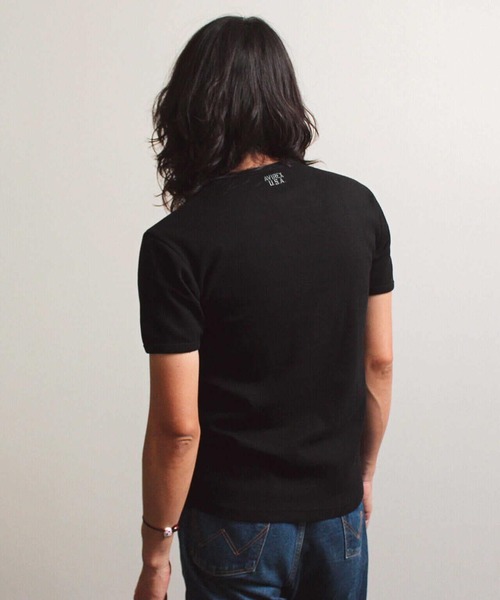 AVIREX(アヴィレックス)の「【DAILY】半袖 へンリーネック Tシャツ/HENLEY NECK-T-SHIRT(Tシャツ/カットソー・メンズ・ホワイト/ブラック/グレー/その他11/チャコール/オリーブ系・S/M/L/XL/XS)」の7枚目の写真