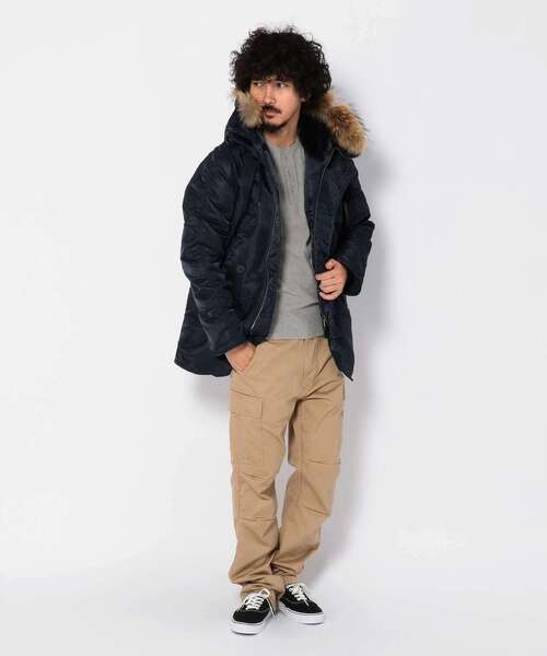 AVIREX(アヴィレックス)の「【DAILY】半袖 へンリーネック Tシャツ/HENLEY NECK-T-SHIRT(Tシャツ/カットソー・メンズ・ホワイト/ブラック/グレー/その他11/チャコール/オリーブ系・S/M/L/XL/XS)」の14枚目の写真