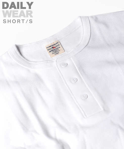 AVIREX(アヴィレックス)の「【DAILY】半袖 へンリーネック Tシャツ/HENLEY NECK-T-SHIRT(Tシャツ/カットソー・メンズ・ホワイト/ブラック/グレー/その他11/チャコール/オリーブ系・S/M/L/XL/XS)」の16枚目の写真