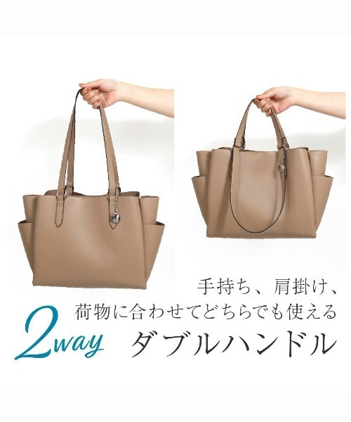 Qu'est-ce Que Le “Design”?(ケスクルデザイン)の「【Qu’est-ce Que Le “Design”?/ケスクルデザイン】 2ハンドル トートバッグ(トートバッグ・レディース・ブラック/グレイッシュベージュ/キャメル・FREE)」の7枚目の写真