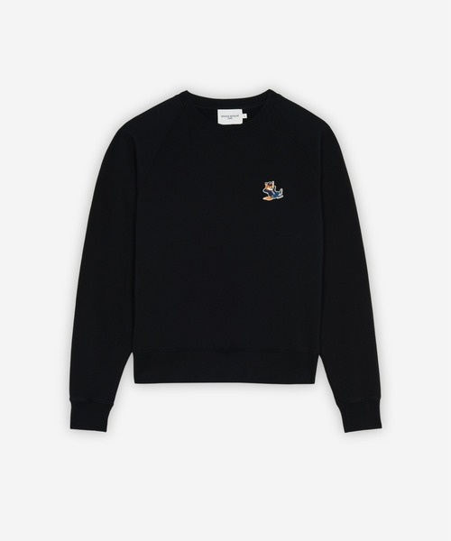 Maison Kitsune(メゾンキツネ)の「DRESSED FOX PATCH ADJUSTED SWEATSHIRT(スウェット)」|ブラック