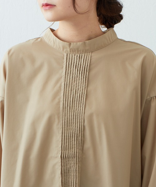PUAL CE CIN（ピュアルセシン）の「【Du noir・WEB限定】2WAYピンタックチュニック（チュニック・レディース・ブラック/オフホワイト/グレイッシュベージュ・FREE）」の16枚目の写真