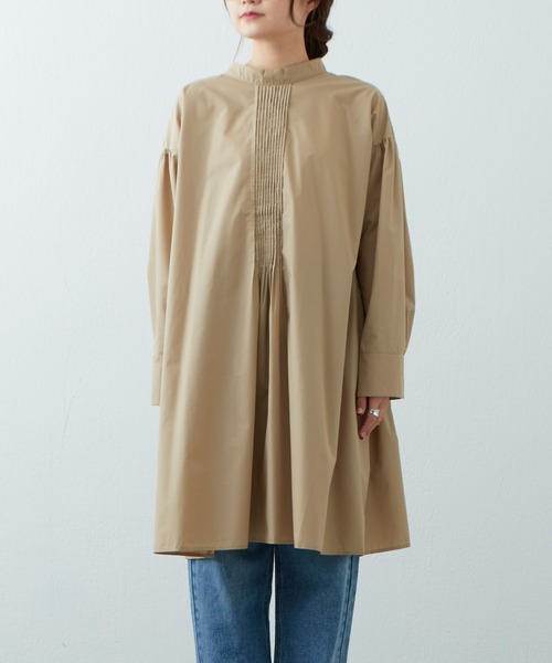 PUAL CE CIN（ピュアルセシン）の「【Du noir・WEB限定】2WAYピンタックチュニック（チュニック・レディース・ブラック/オフホワイト/グレイッシュベージュ・FREE）」の18枚目の写真