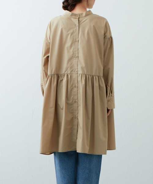 PUAL CE CIN（ピュアルセシン）の「【Du noir・WEB限定】2WAYピンタックチュニック（チュニック・レディース・ブラック/オフホワイト/グレイッシュベージュ・FREE）」の5枚目の写真