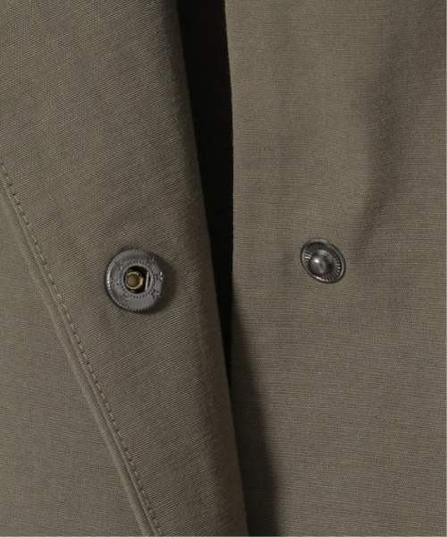 LBC（エルビーシー）の「グログラン切り替えコート（ノーカラーコート・レディース・チャコールグレー/オリーブ・M/L）」の3枚目の写真