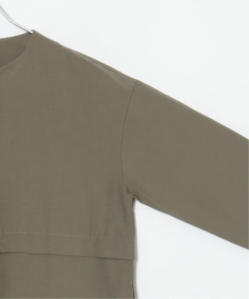 LBC（エルビーシー）の「グログラン切り替えコート（ノーカラーコート・レディース・チャコールグレー/オリーブ・M/L）」の9枚目の写真