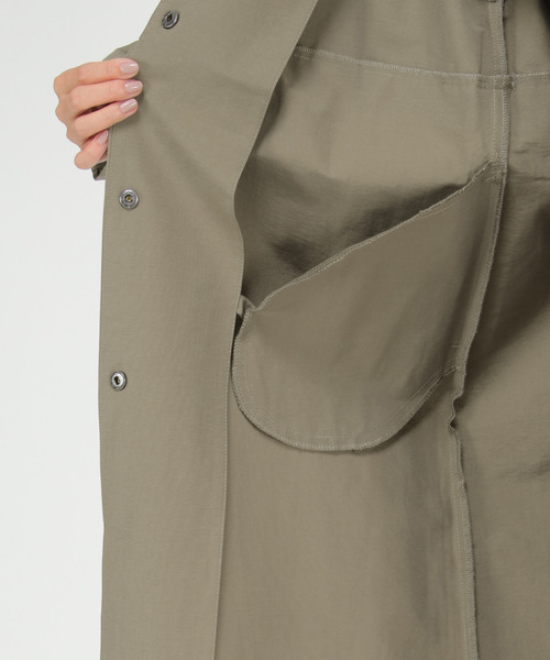 LBC（エルビーシー）の「グログラン切り替えコート（ノーカラーコート・レディース・チャコールグレー/オリーブ・M/L）」の19枚目の写真