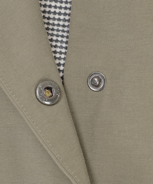 LBC（エルビーシー）の「グログラン切り替えコート（ノーカラーコート・レディース・チャコールグレー/オリーブ・M/L）」の17枚目の写真