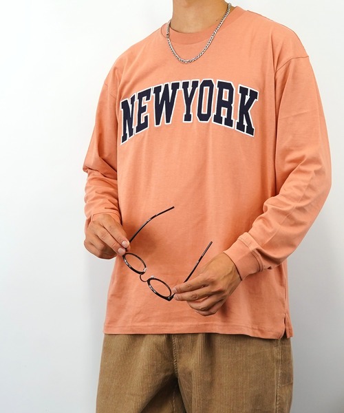 GGD SELECT(ジージーディー セレクト)の「オーバーサイズ ワッペン刺繍 ロングスリーブTシャツ(Tシャツ/カットソー・メンズ・ホワイト系その他/ブルー/ホワイト/ブラック/ブラック系その他/ブルー系その他/グリーン/ピンク・LL/L/M)」の22枚目の写真