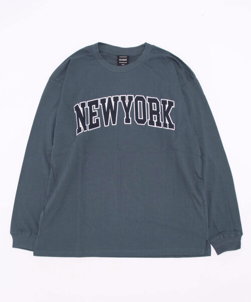 GGD SELECT(ジージーディー セレクト)の「オーバーサイズ ワッペン刺繍 ロングスリーブTシャツ(Tシャツ/カットソー・メンズ・ホワイト系その他/ブルー/ホワイト/ブラック/ブラック系その他/ブルー系その他/グリーン/ピンク・LL/L/M)」の12枚目の写真