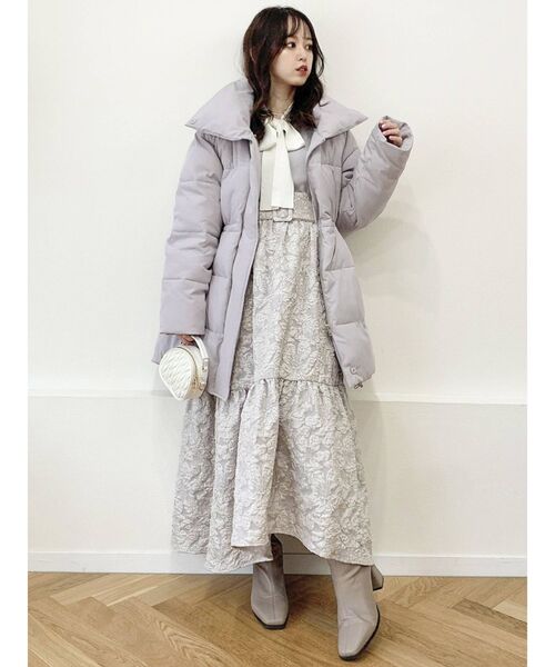 dazzlin（ダズリン）の「ボウタイボリュームニットトップス（ニット/セーター・レディース・ブラック/ベージュ/グレー/オフホワイト・FREE）」の18枚目の写真