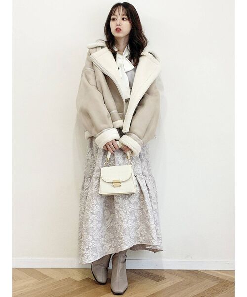 dazzlin（ダズリン）の「ボウタイボリュームニットトップス（ニット/セーター・レディース・ブラック/ベージュ/グレー/オフホワイト・FREE）」の19枚目の写真