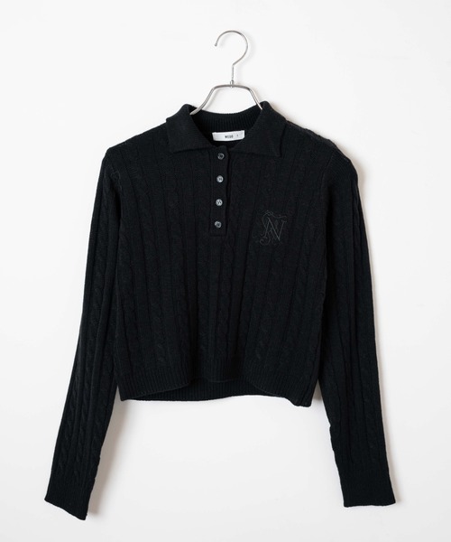 WEGO（ウィゴー）の「WEGO/ケーブルポロニット（ニット/セーター・レディース・ブラウン/ブラック・FREE）」の14枚目の写真