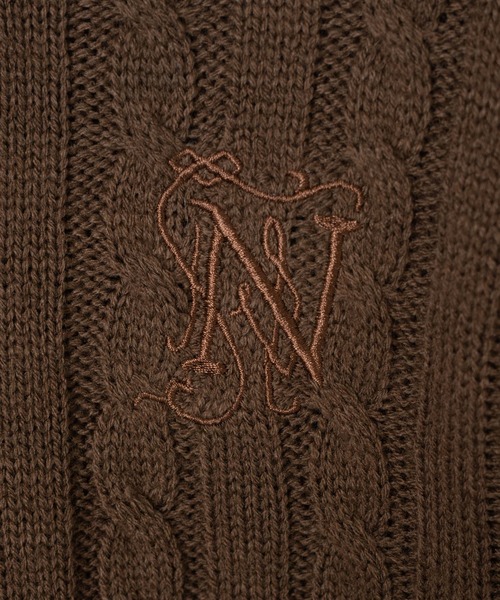 WEGO（ウィゴー）の「WEGO/ケーブルポロニット（ニット/セーター・レディース・ブラウン/ブラック・FREE）」の16枚目の写真