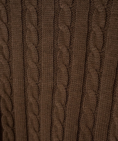 WEGO（ウィゴー）の「WEGO/ケーブルポロニット（ニット/セーター・レディース・ブラウン/ブラック・FREE）」の11枚目の写真