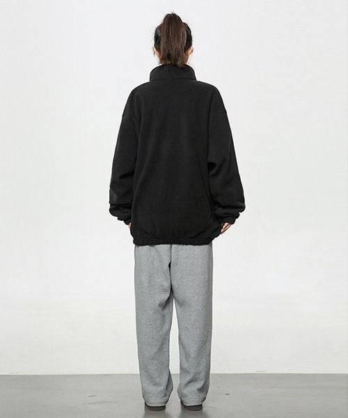 Ressaca(レサーカ)の「ワンポイントロゴ刺繍 フリースハーフジッププルオーバー(スウェット・メンズ・ブラック/チャコールグレー/ホワイト・S/M/L/XL)」の15枚目の写真