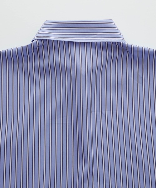 BASQUE magenta(バスクマゼンタ)の「オーバーサイズワンポイントストライプ シャツ(シャツ/ブラウス・メンズ・グレー/グリーン/ブルー/ベージュ・L/M)」の15枚目の写真