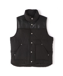 schott | Schott/ショット/LEATHER COMBI DOWN VEST/レザーコンビ　ダウンベスト(ダウンベスト)