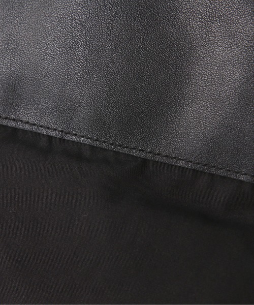 schott（ショット）の「Schott/ショット/LEATHER COMBI DOWN VEST/レザーコンビ　ダウンベスト（ダウンベスト・メンズ・その他/グリーン/ブラック/バーガンディー・2XL/XL/L/M）」の12枚目の写真