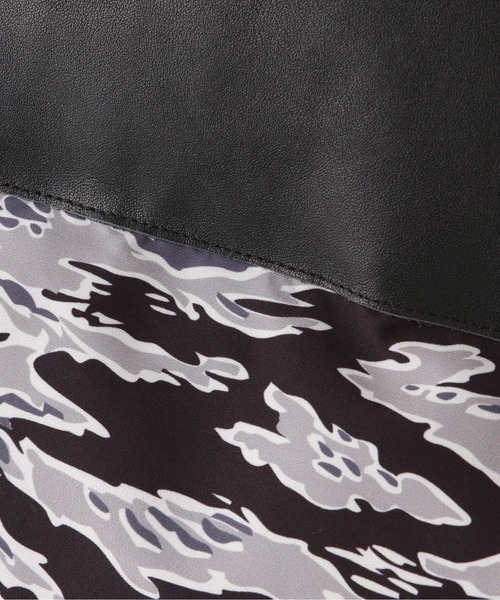 schott（ショット）の「Schott/ショット/LEATHER COMBI DOWN VEST/レザーコンビ　ダウンベスト（ダウンベスト・メンズ・その他/グリーン/ブラック/バーガンディー・2XL/XL/L/M）」の14枚目の写真