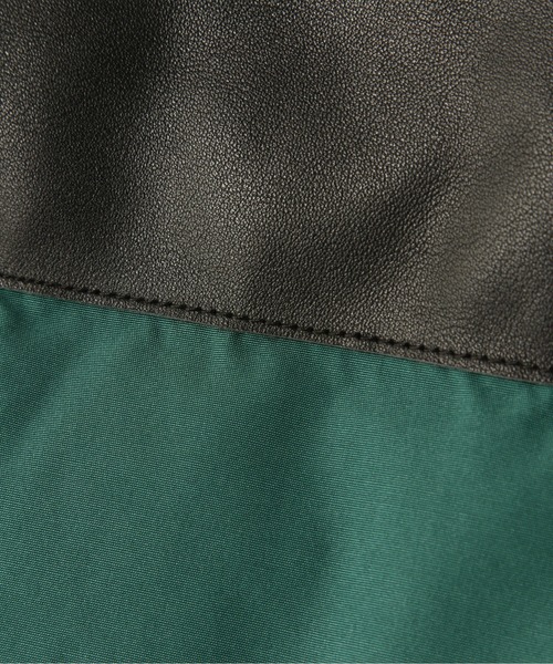 schott（ショット）の「Schott/ショット/LEATHER COMBI DOWN VEST/レザーコンビ　ダウンベスト（ダウンベスト・メンズ・その他/グリーン/ブラック/バーガンディー・2XL/XL/L/M）」の13枚目の写真