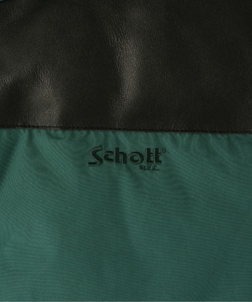 schott（ショット）の「Schott/ショット/LEATHER COMBI DOWN VEST