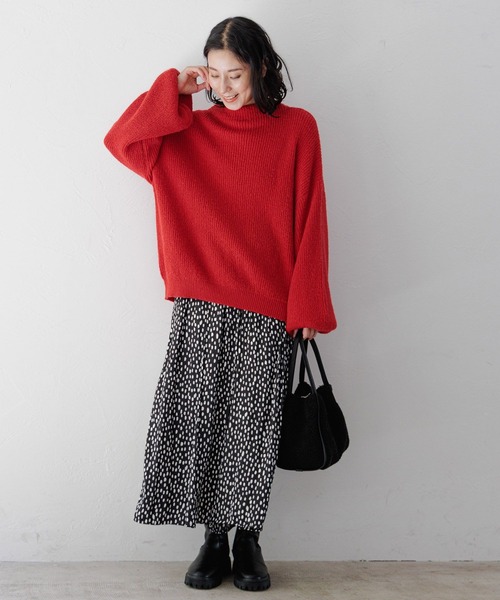 LEPSIM(レプシィム)の「5ゲージソデボリュームニットプルオーバー 125404(ニット/セーター・レディース・モカ/グリーン/レッド/パープル・FREE)」の17枚目の写真