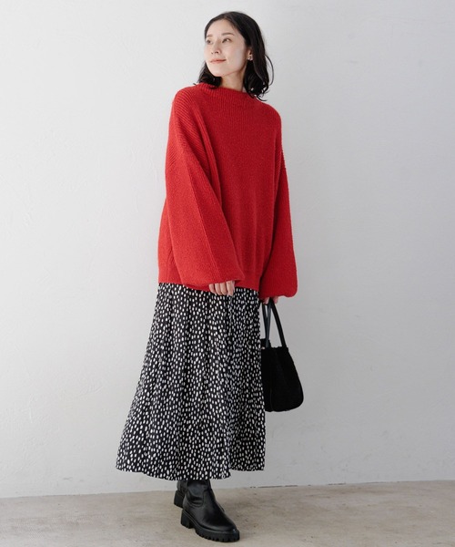 LEPSIM(レプシィム)の「5ゲージソデボリュームニットプルオーバー 125404(ニット/セーター・レディース・モカ/グリーン/レッド/パープル・FREE)」の18枚目の写真