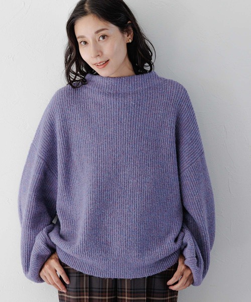 LEPSIM(レプシィム)の「5ゲージソデボリュームニットプルオーバー 125404(ニット/セーター・レディース・モカ/グリーン/レッド/パープル・FREE)」の12枚目の写真