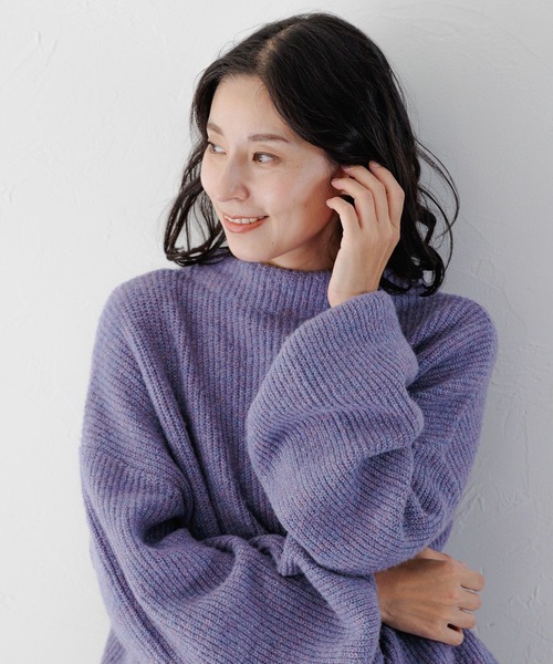 LEPSIM(レプシィム)の「5ゲージソデボリュームニットプルオーバー 125404(ニット/セーター・レディース・モカ/グリーン/レッド/パープル・FREE)」の13枚目の写真